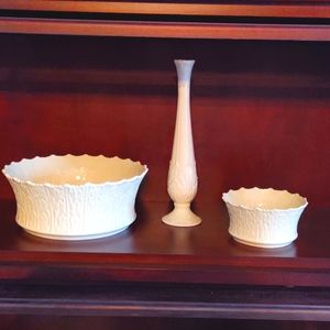 Lenox Bowl and Bud Vase Set